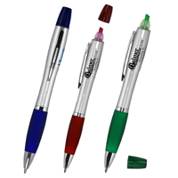 Pen with Matching Color Highlighter Combo